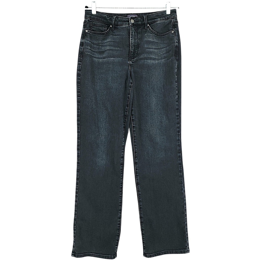 NYDJ Relaxed Straight Jeans 8 Womens Mark Dark Gray Lift Tuck Technology 30x31